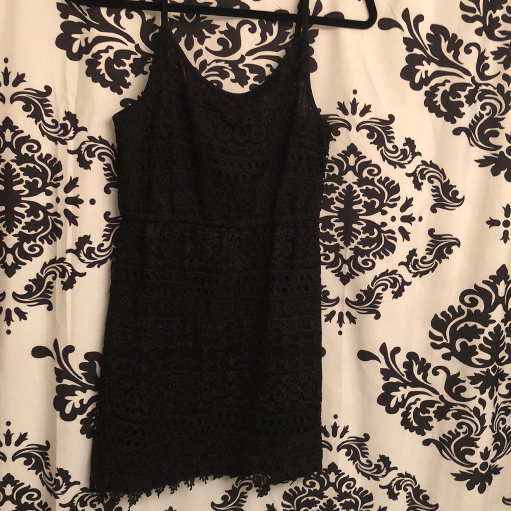 Black spaghetti strap dress